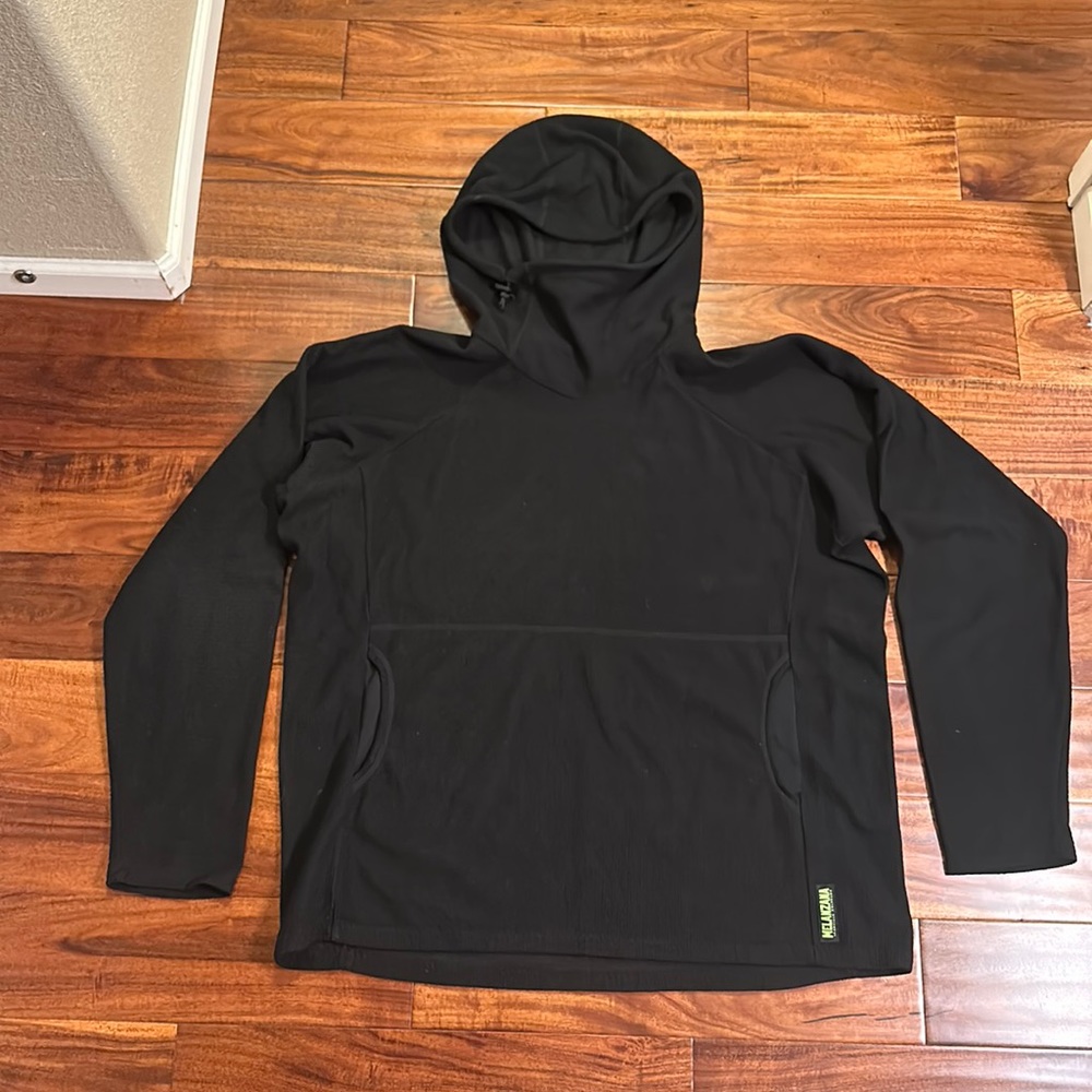Melanzana Men’s Micro Grid Hoodie. Black XXL